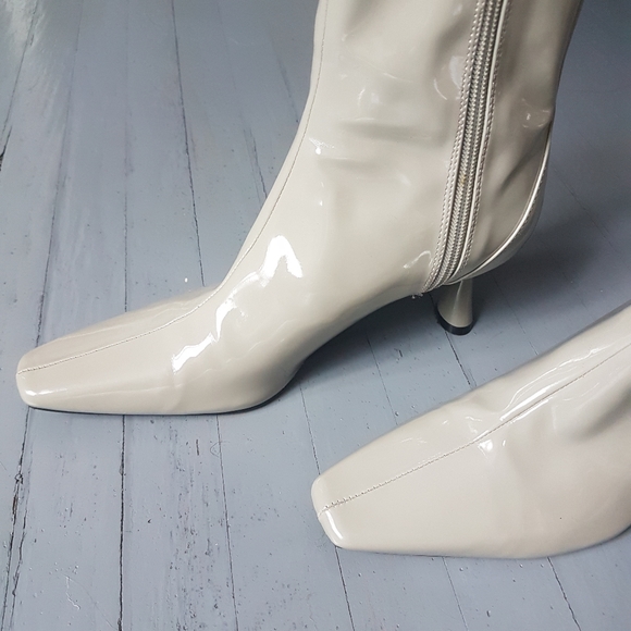 Zara Faux Patent Leather Boots - Picture 4 of 12